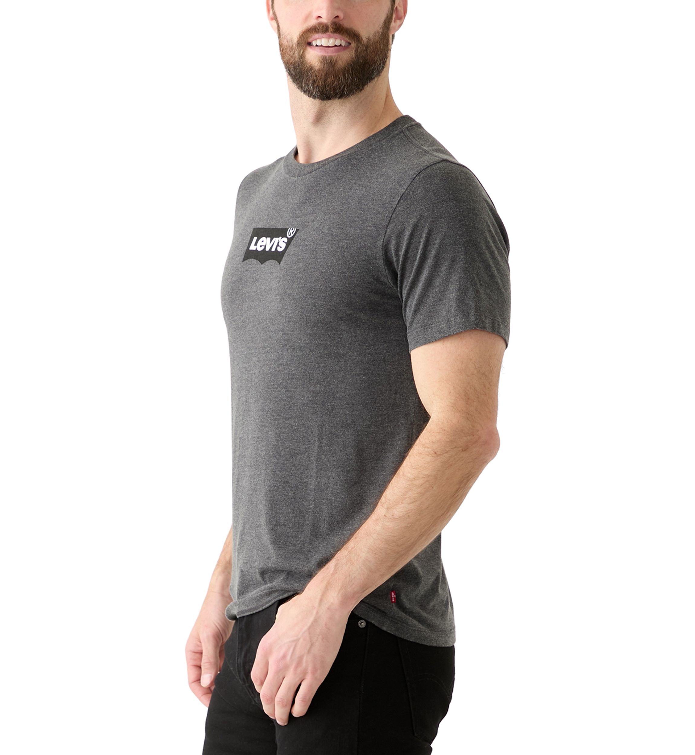 Short Sleeve Crew Neck Batwing Logo Graphic T-Shirt