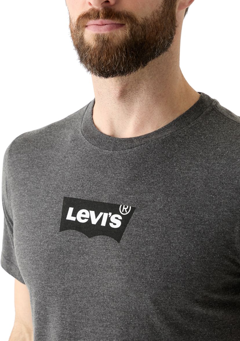 Short Sleeve Crew Neck Batwing Logo Graphic T-Shirt