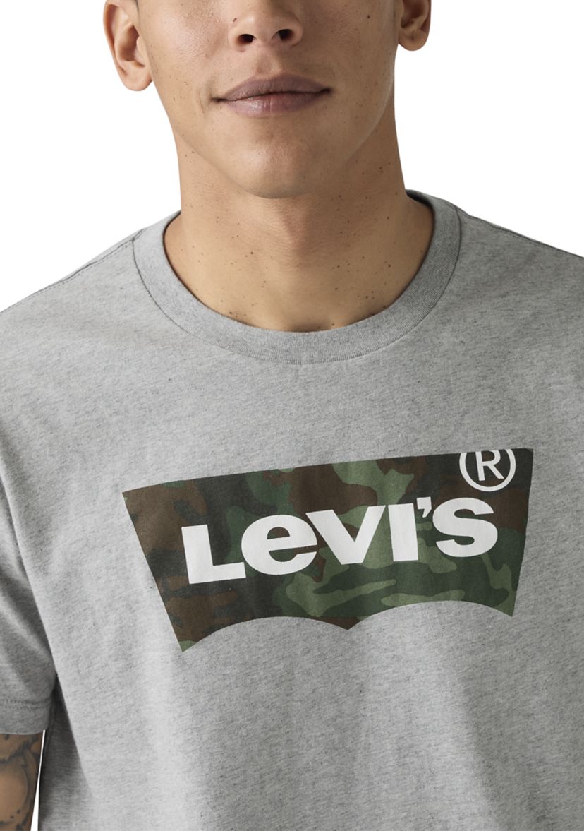 Camo Batwing Front Graphic T-Shirt