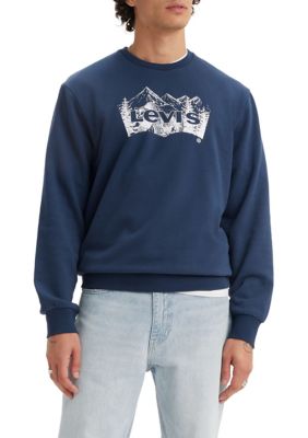 Levi's Men's Standard Fit Graphic Crew Neck Sweatshirt, XLT Big