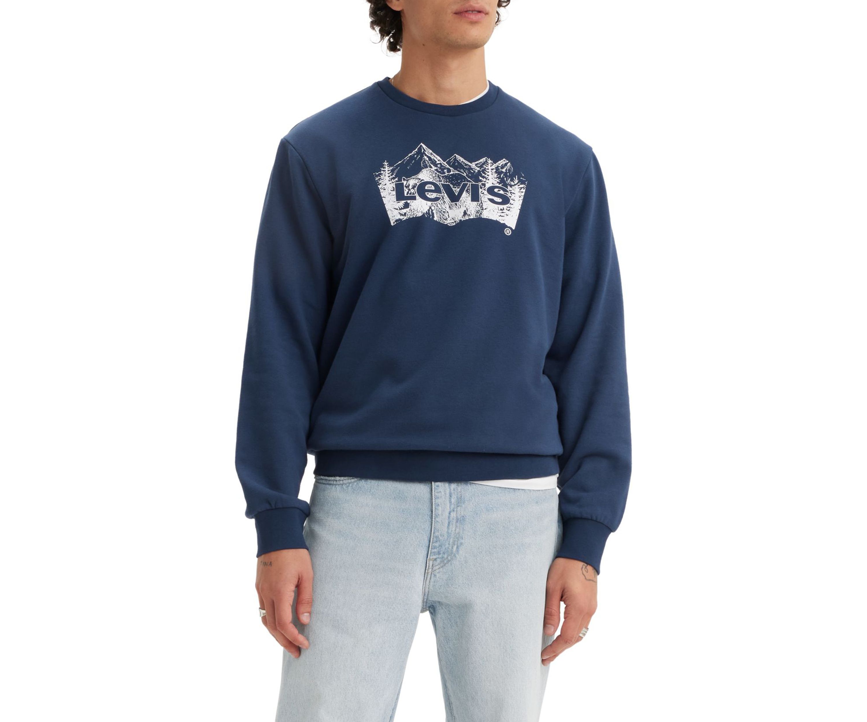Standard Fit Graphic Crew Neck Sweatshirt 