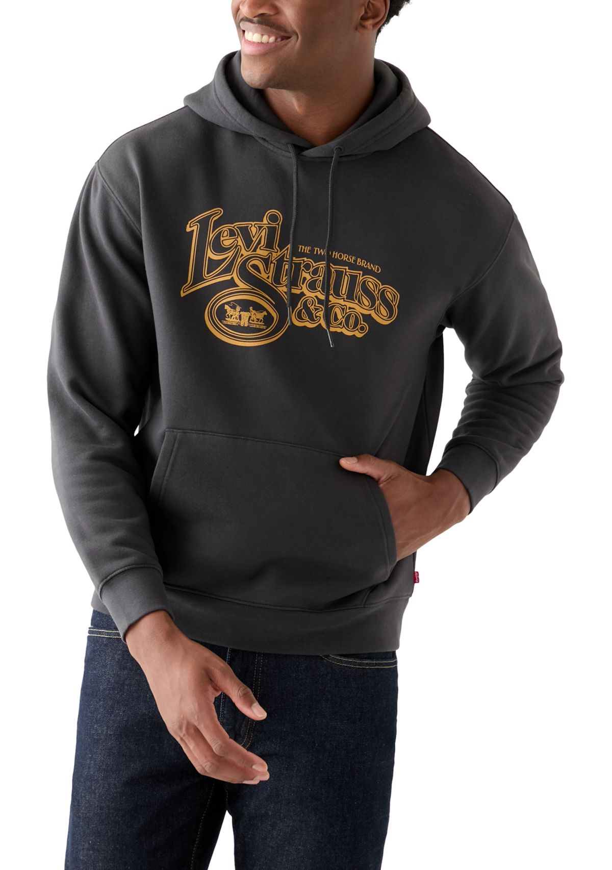 Relaxed Two Horse Graphic Hoodie