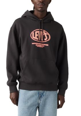 Levi's Men's Relaxed Graphic Fleece Hoodie, Blue, Small