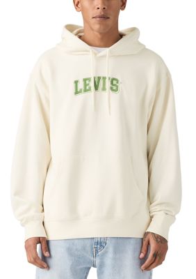 Levi's Men's Long Sleeve Embroidered Logo Relaxed Fleece Hoodie