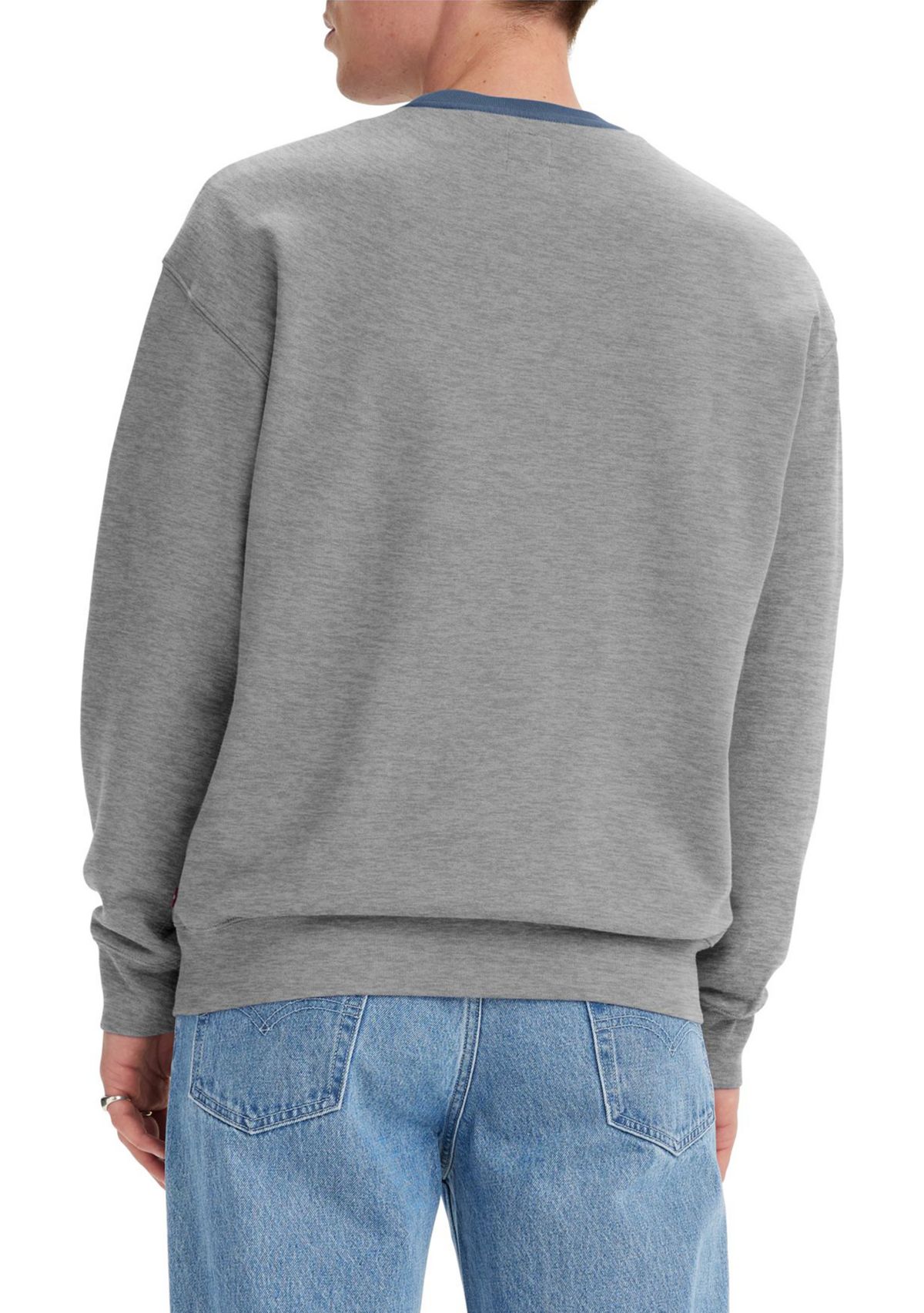 Relaxed Graphic Crew Neck Ringer Crew Pullover