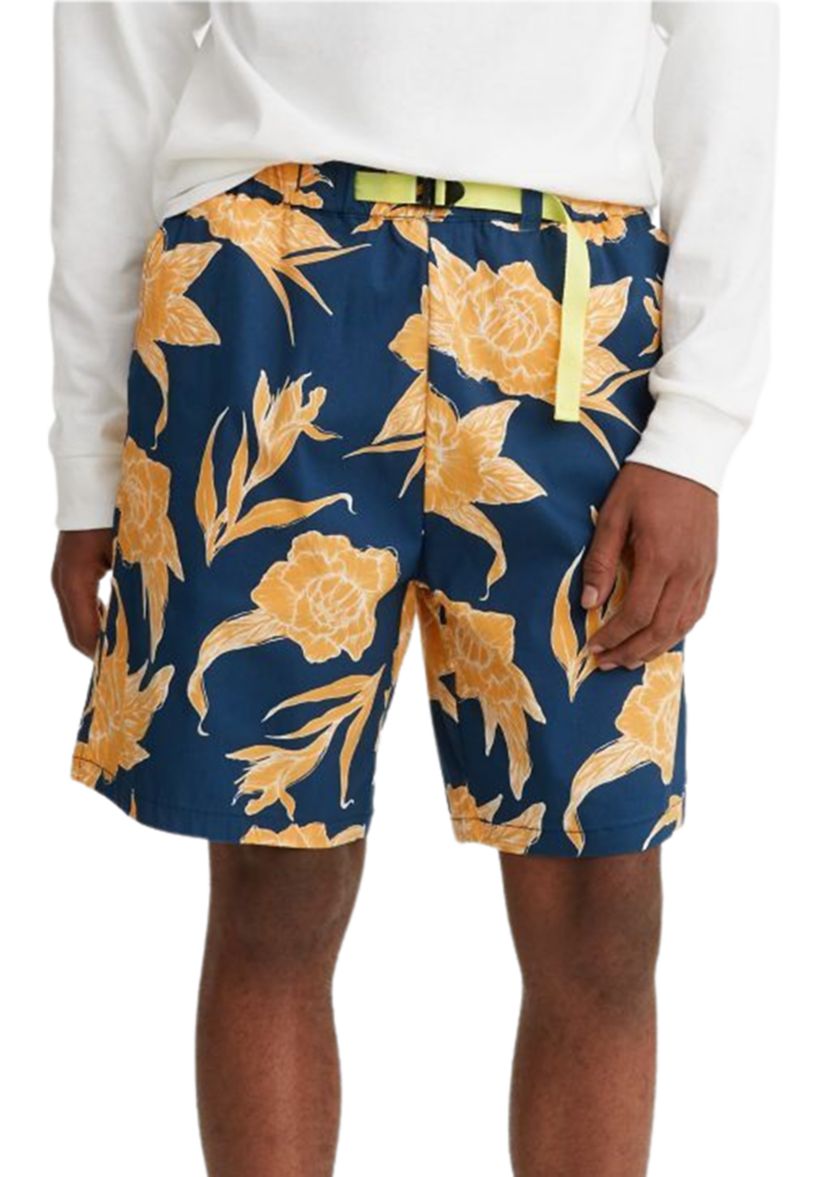 Toile Floral Estate Blue Belted Utility Shorts