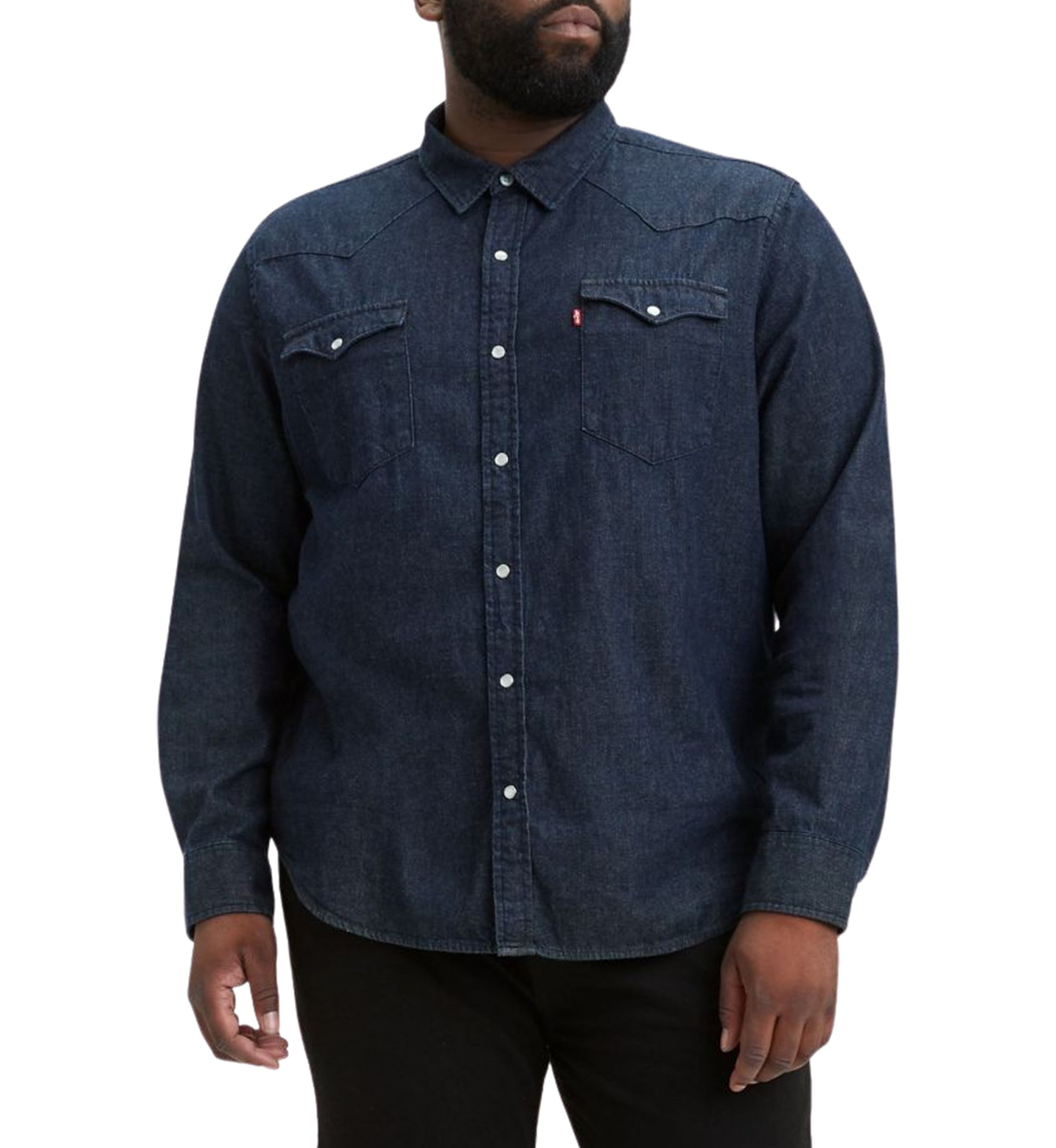 Big & Tall Long Sleeve Classic Western Button-Down Shirt 