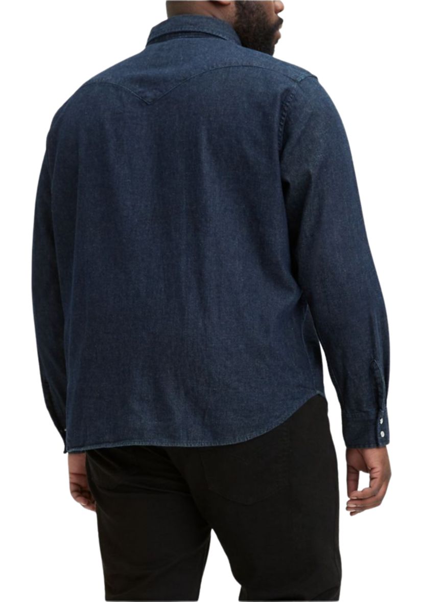 Big & Tall Long Sleeve Classic Western Button-Down Shirt 
