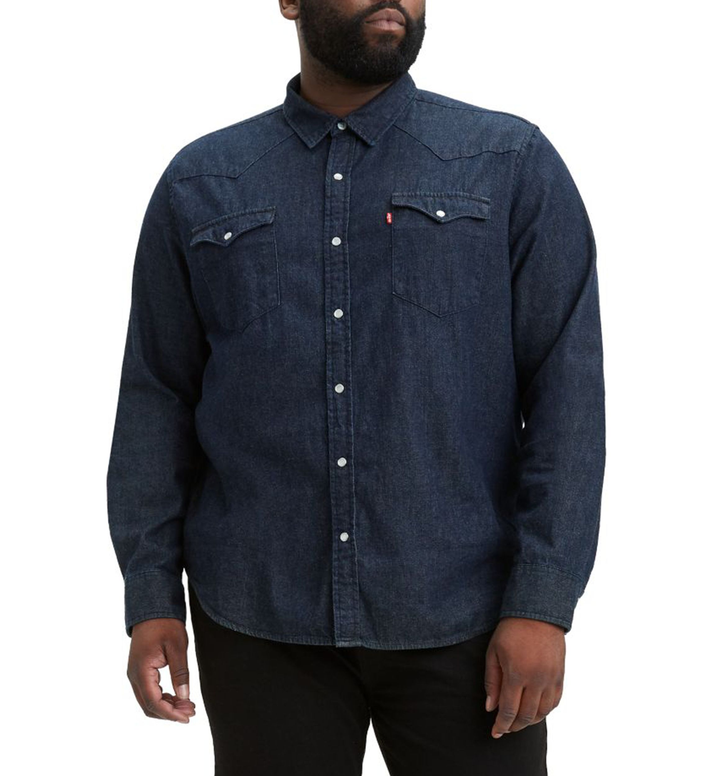 Big & Tall Long Sleeve Chest Pocket Button Down Shirt 