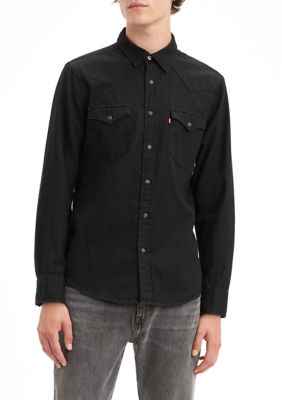 Levi's Men's Classic Standard Western New Black Shirt