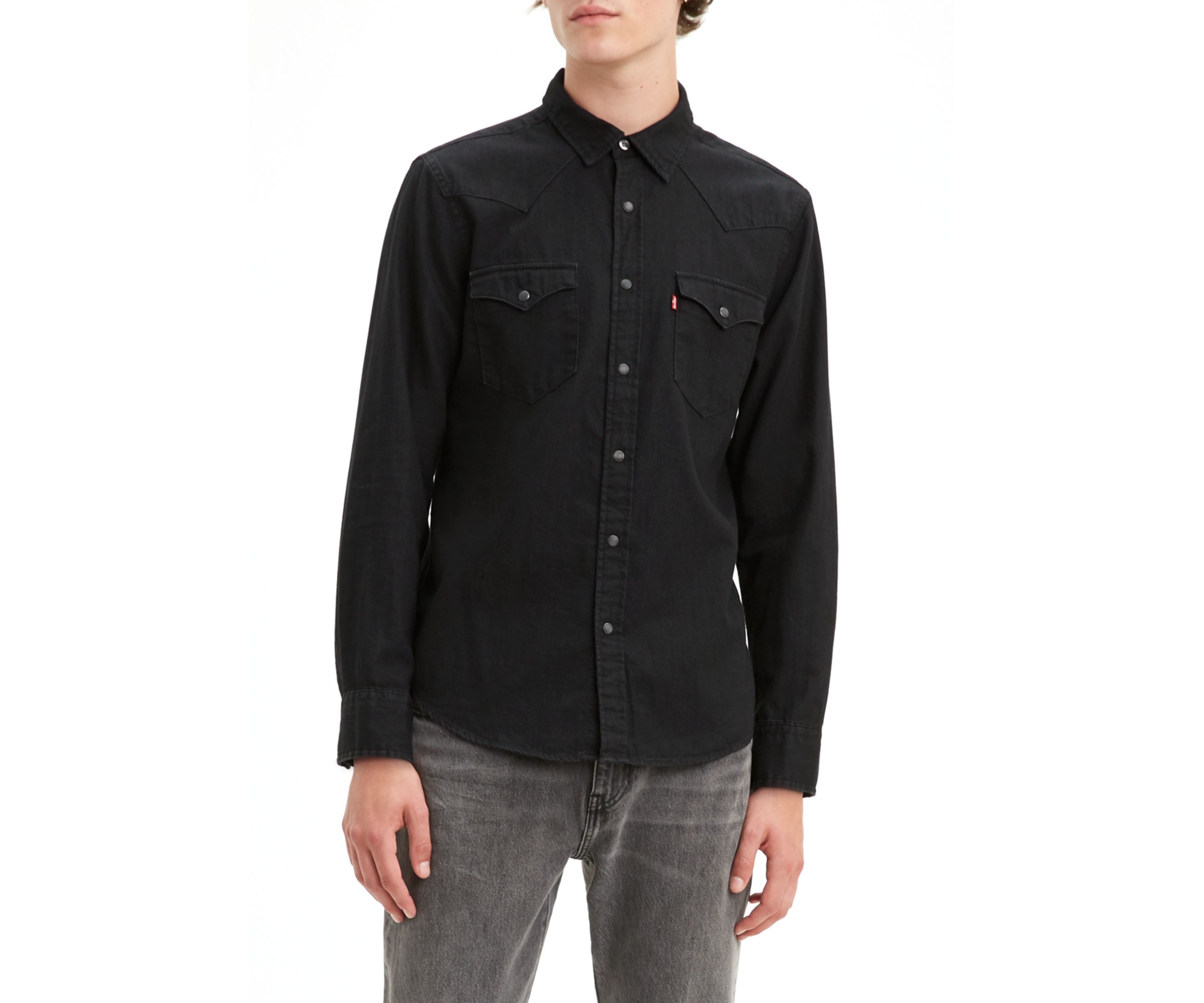 Classic Standard Western New Black Shirt