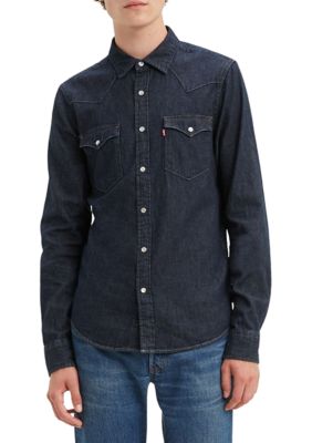 Levi's Men's Standard Red Cast Rinse Classic Western Shirt