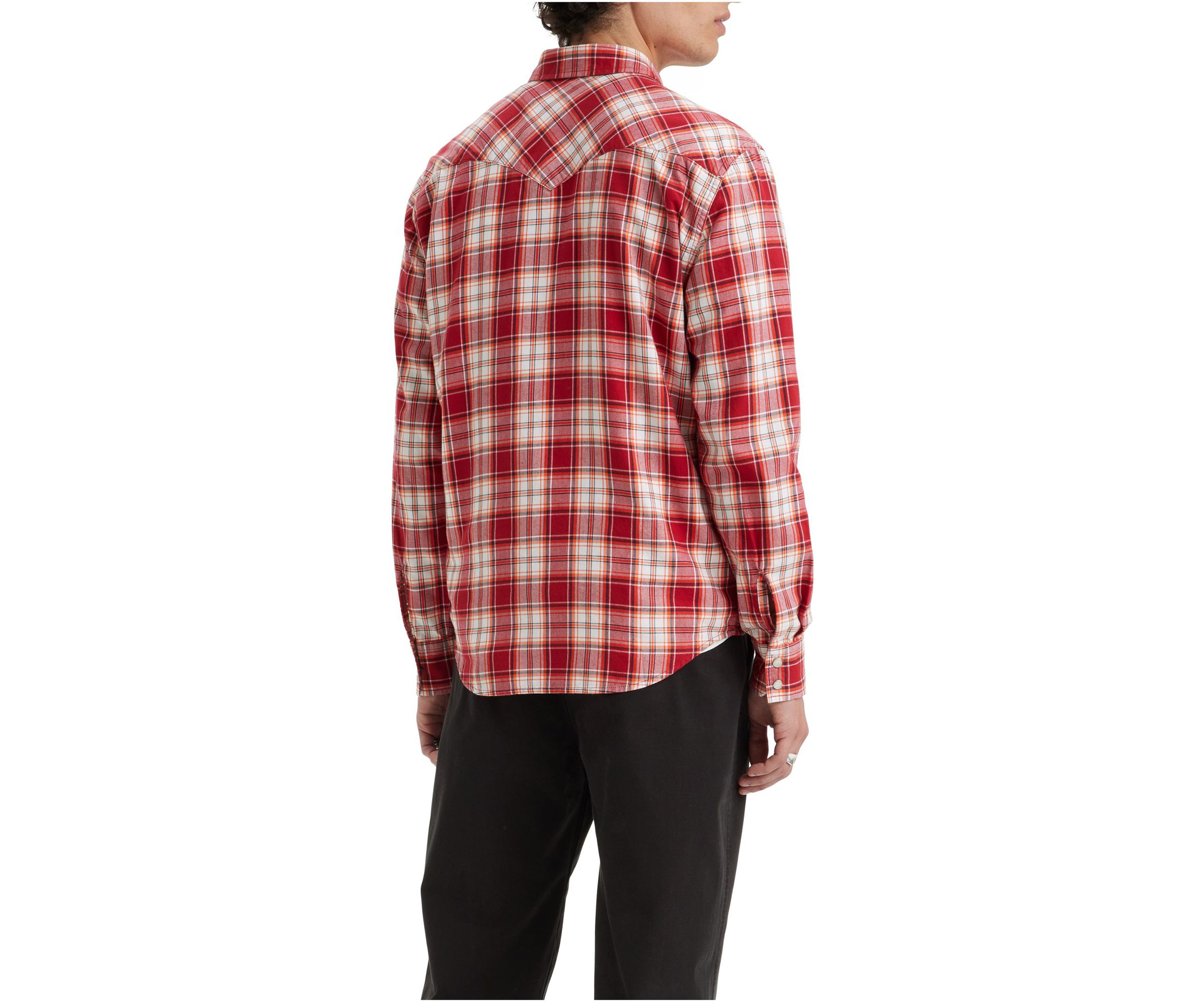Long Sleeve Plaid Button Down Shirt 