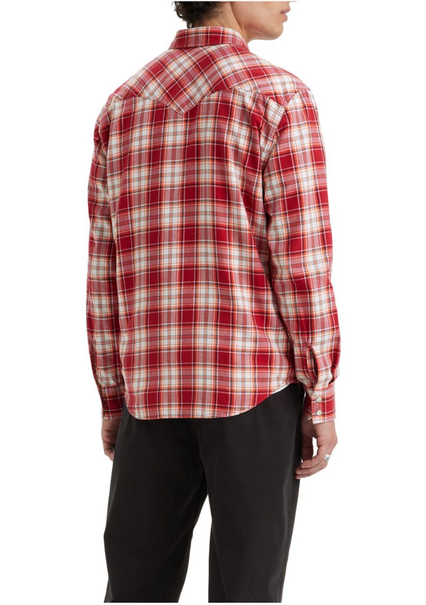 Long Sleeve Plaid Button Down Shirt 