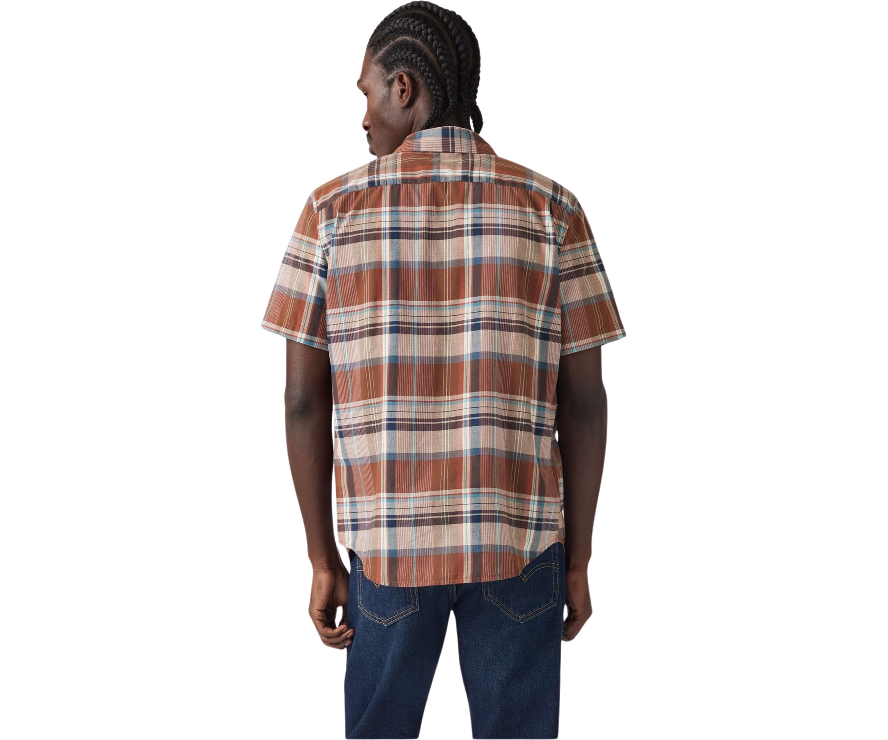 Short Sleeve One Pocket Button Up Shirt 