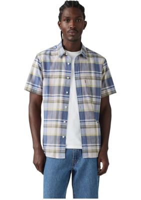 Levi's Men's Short Sleeve Plaid One Pocket Standard Shirt