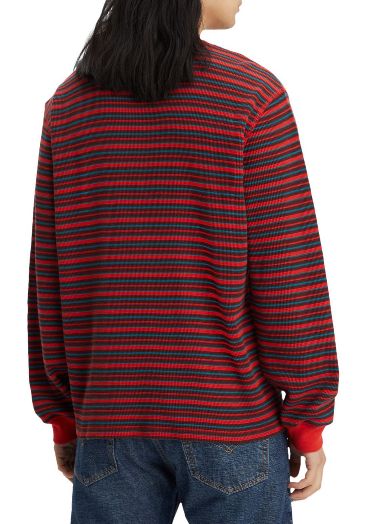 Long Sleeve Striped Thermal T-Shirt 