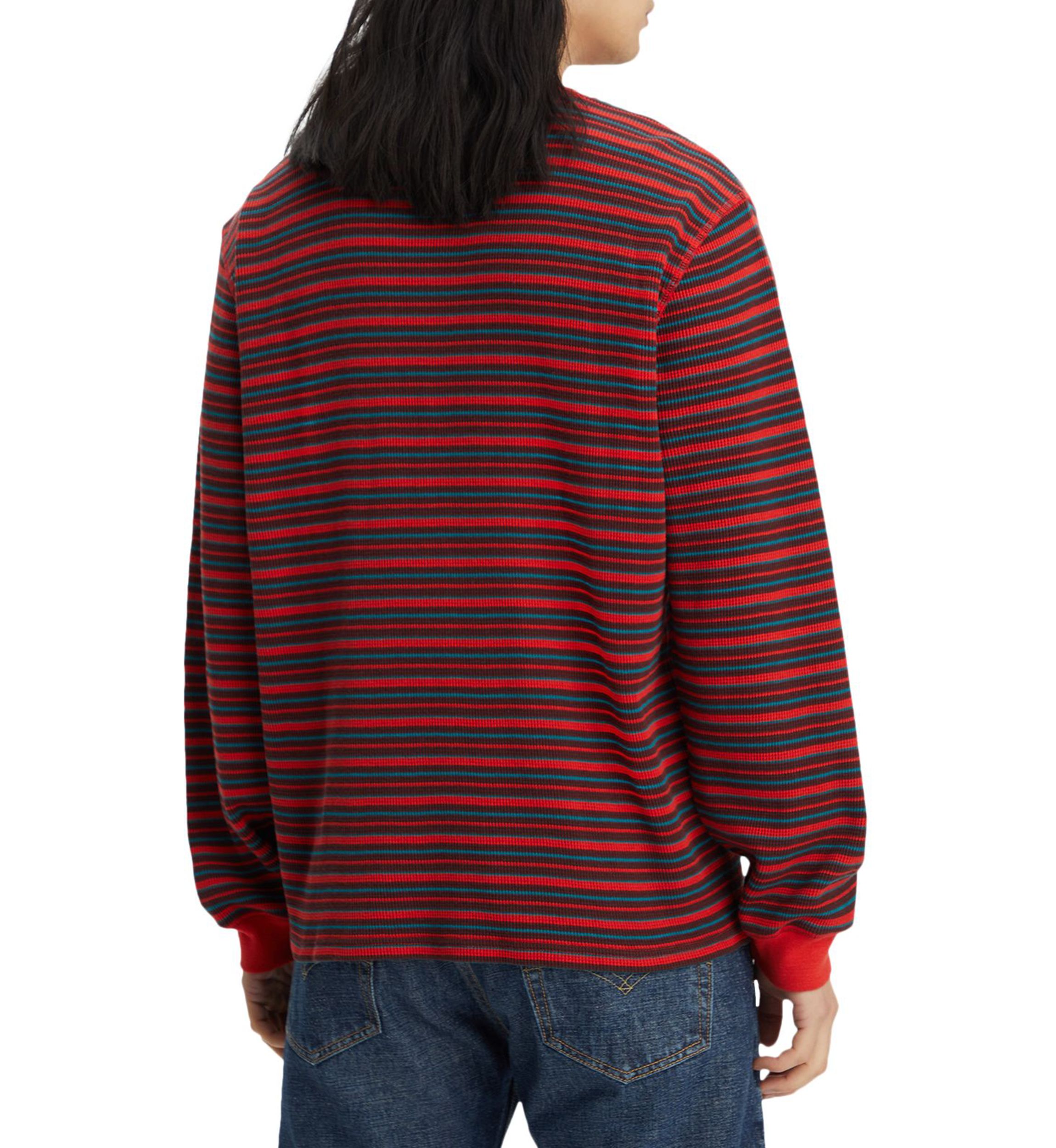 Long Sleeve Striped Thermal T-Shirt 
