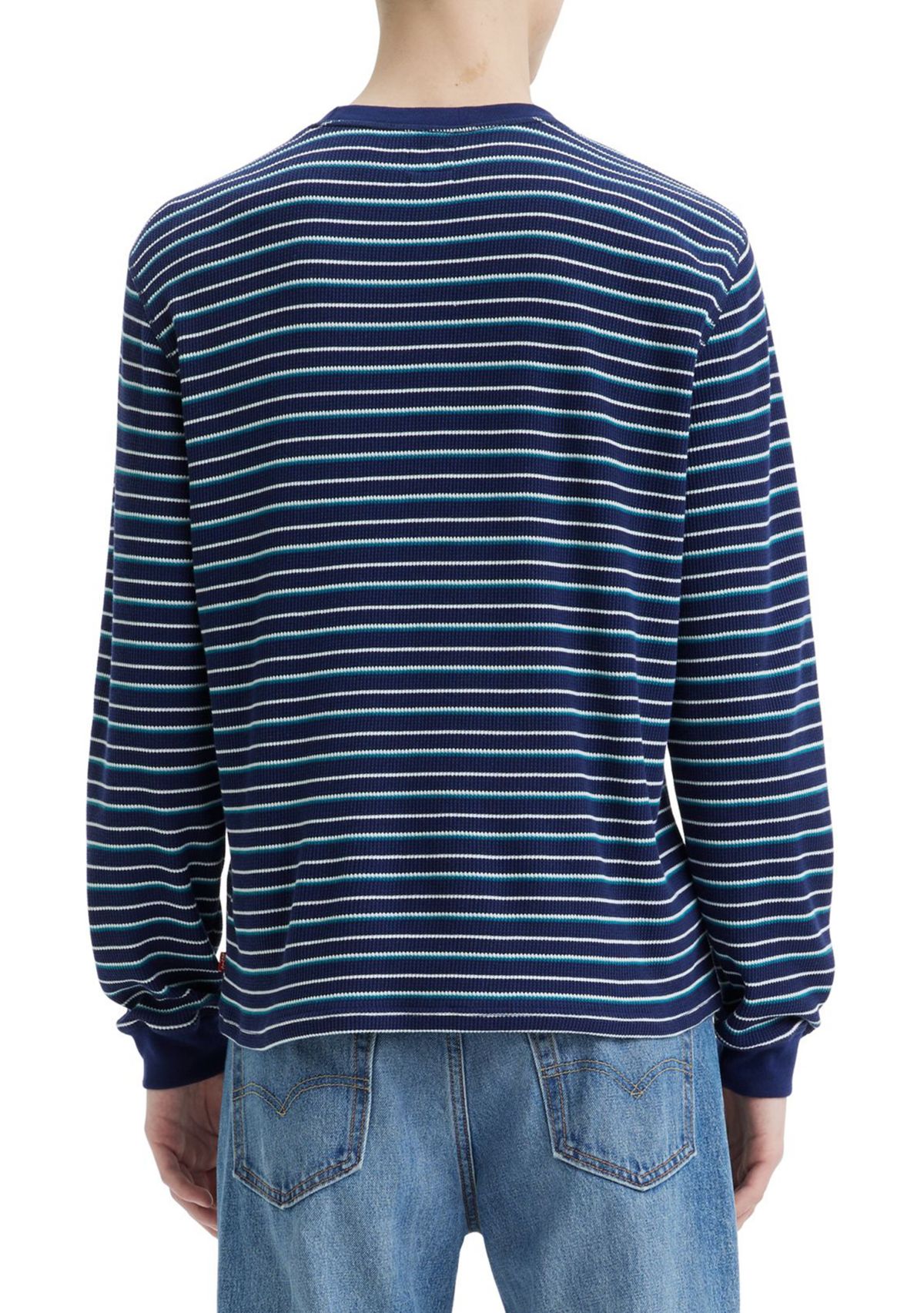  Long Sleeve Striped Thermal T-Shirt 