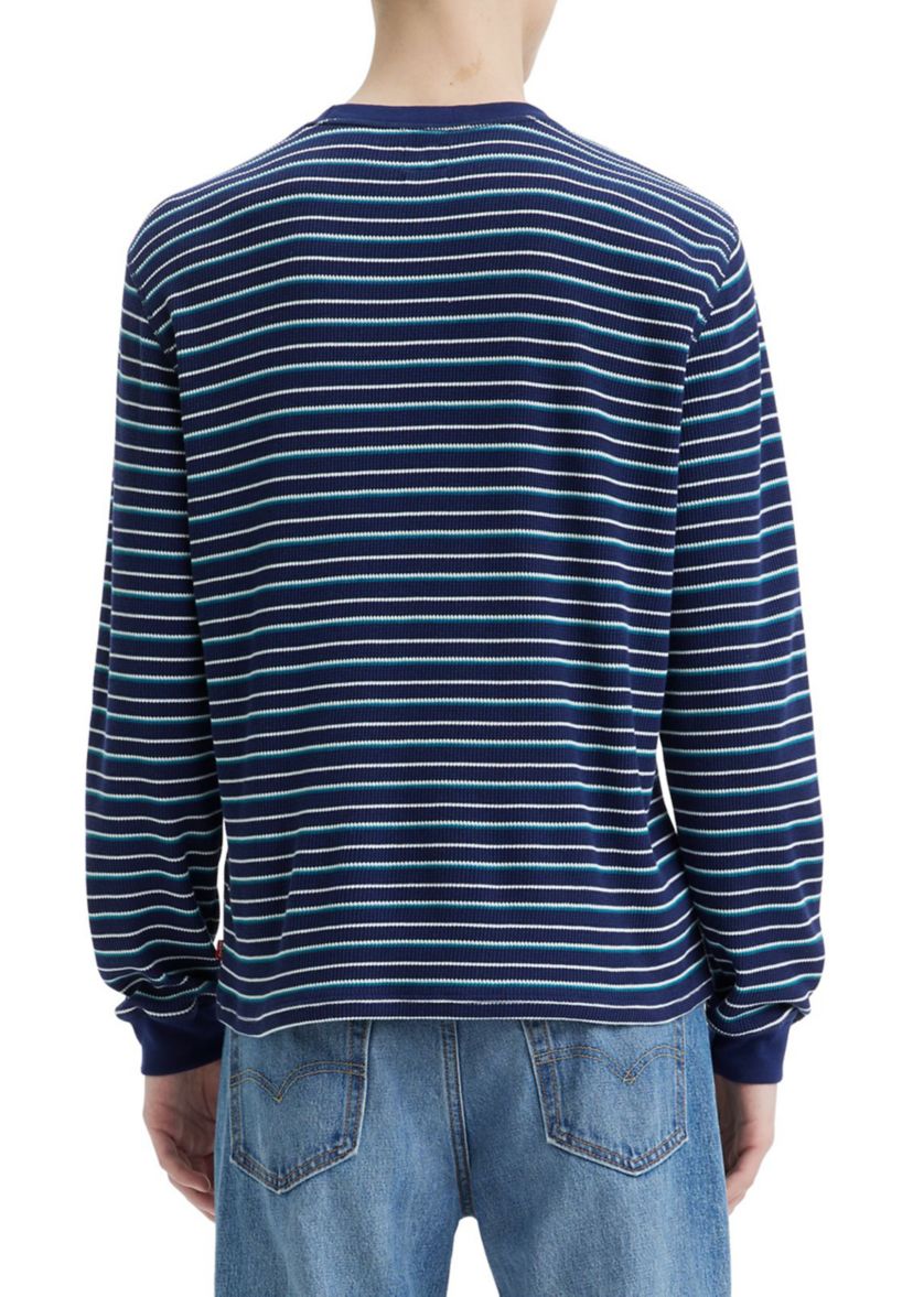   Long Sleeve Striped Thermal T-Shirt 