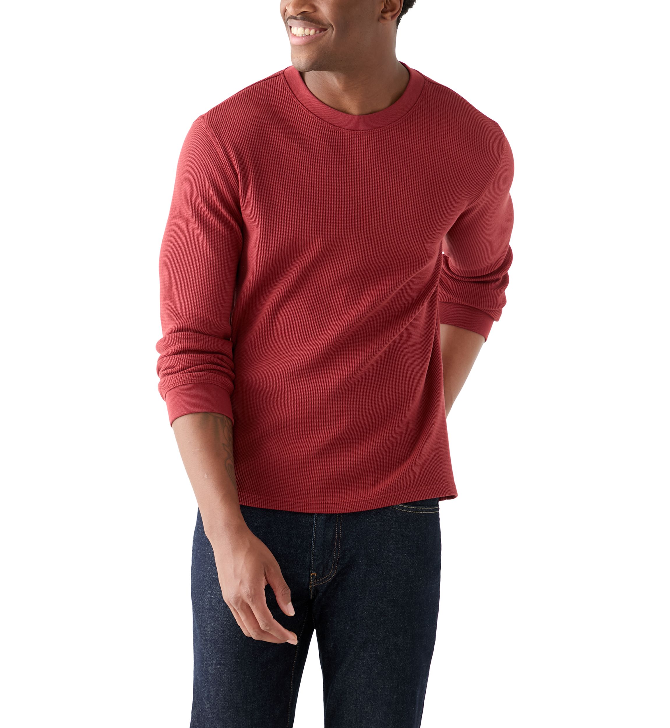 Solid Crew Neck Thermal Shirt