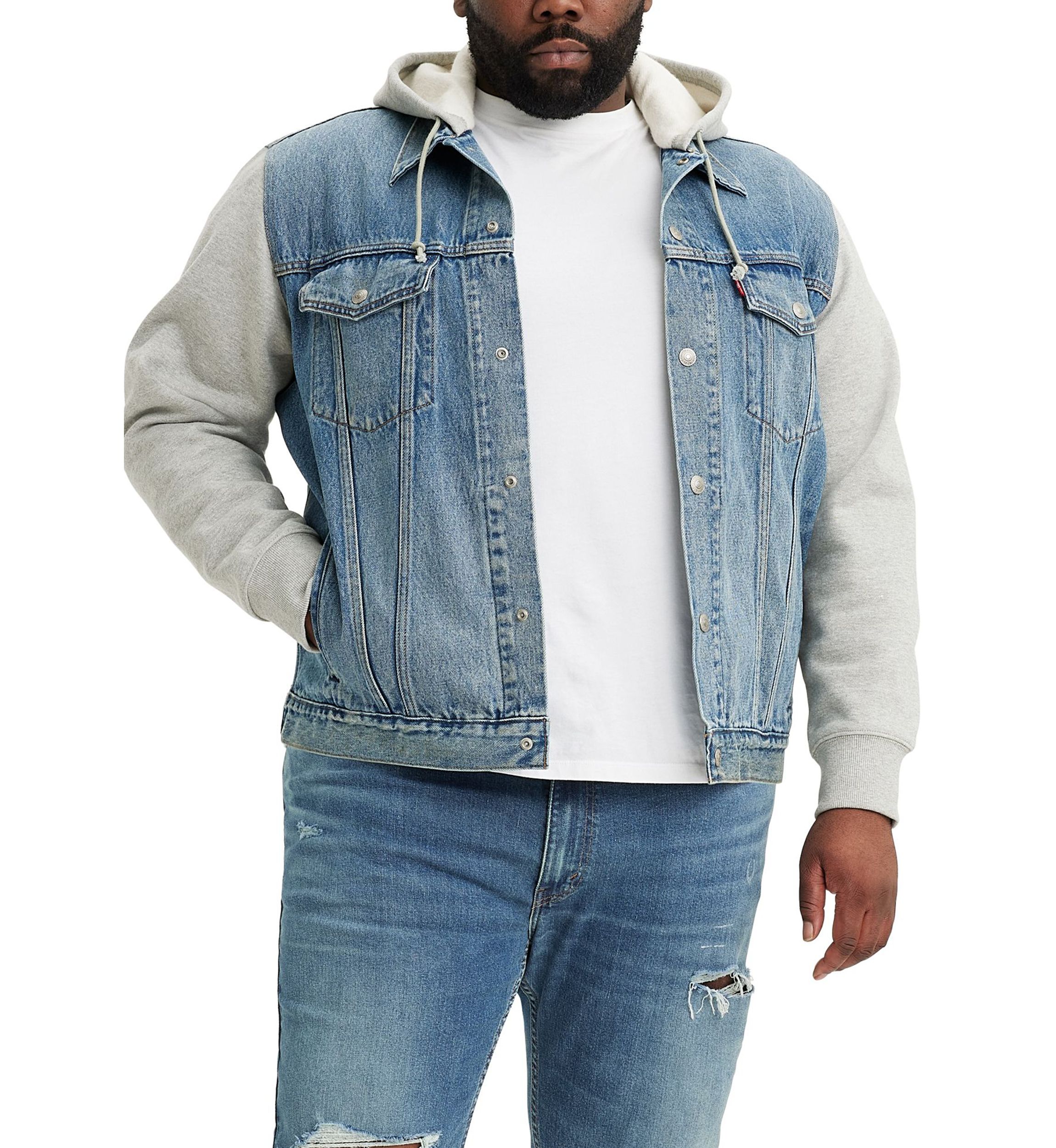Mens Big Hybrid Trucker Hoodie