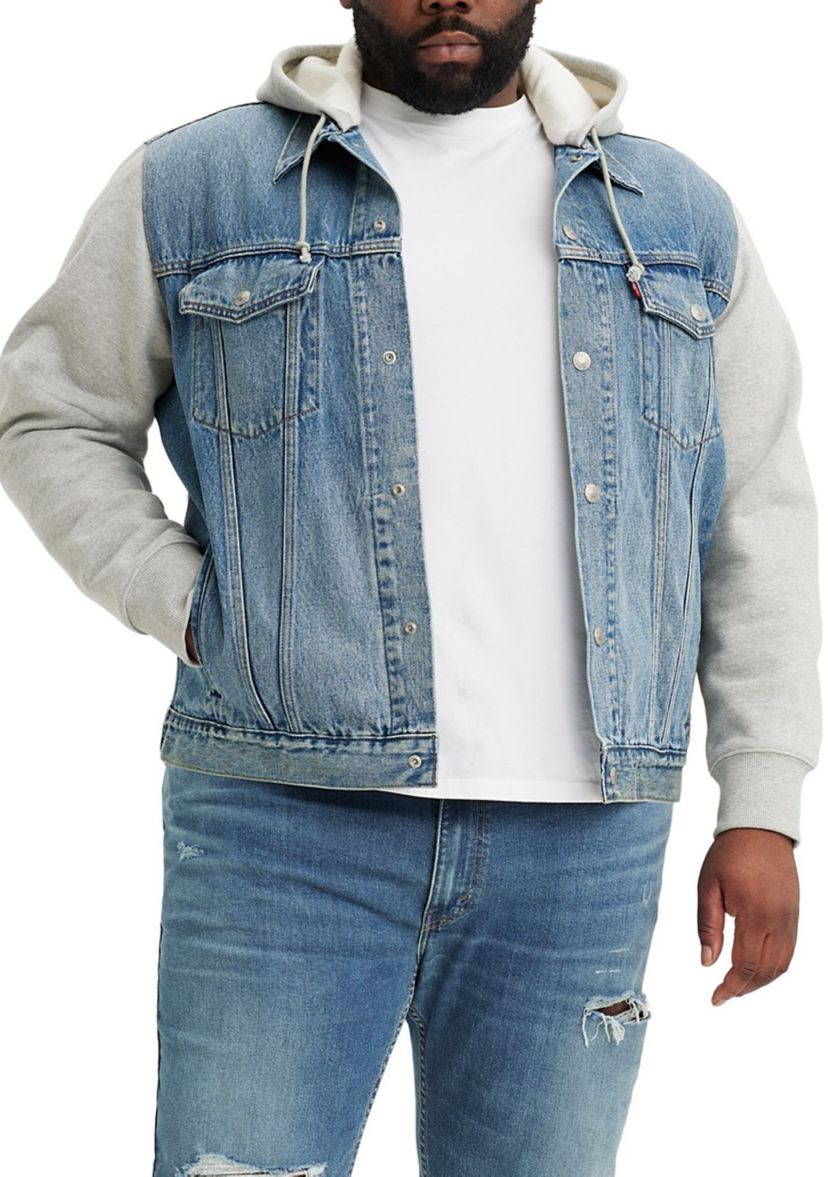 Mens Tall Hybrid Trucker Hoodie