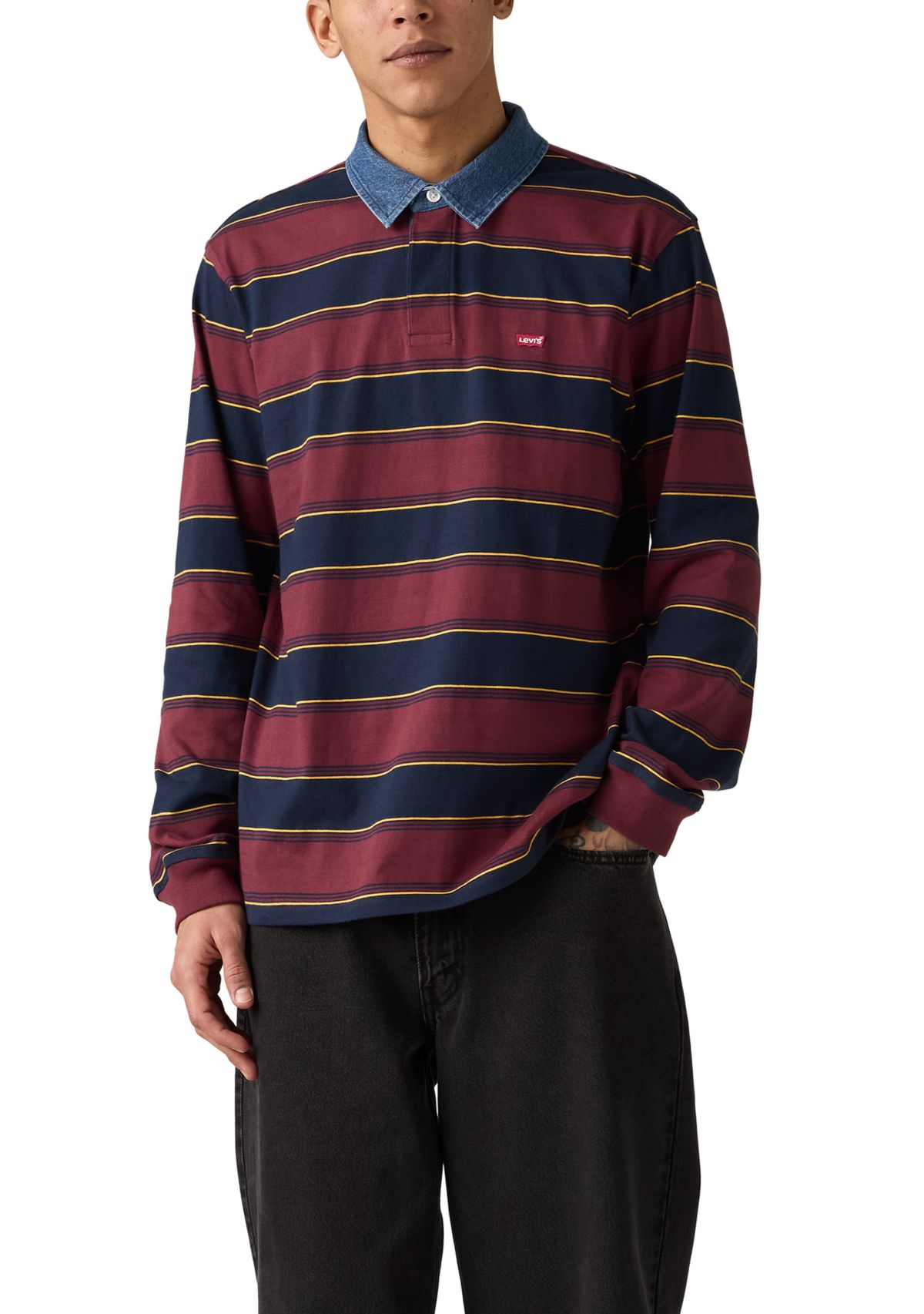 Indigo Stripe Tawny Polo Shirt
