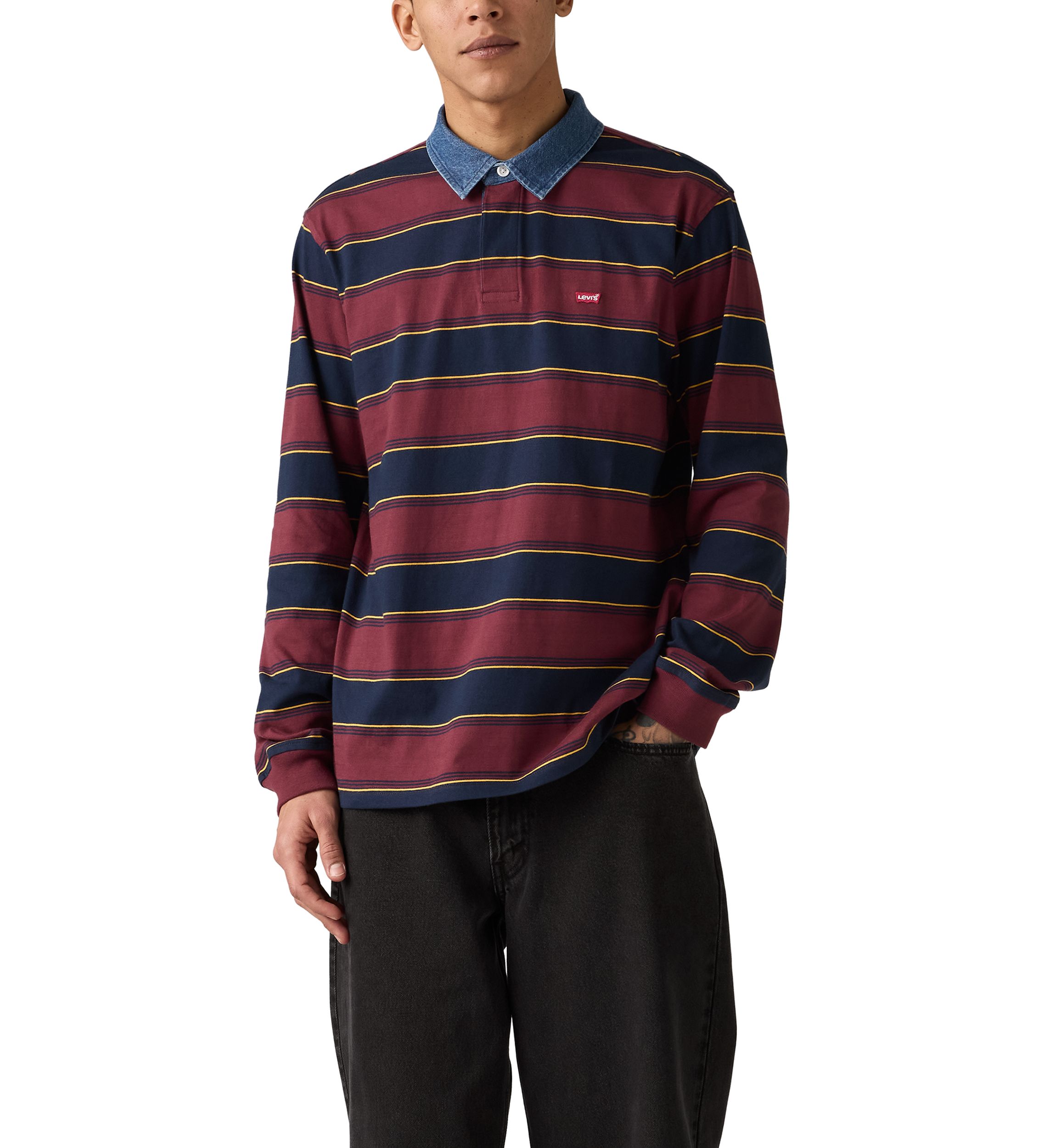 Indigo Stripe Tawny Polo Shirt