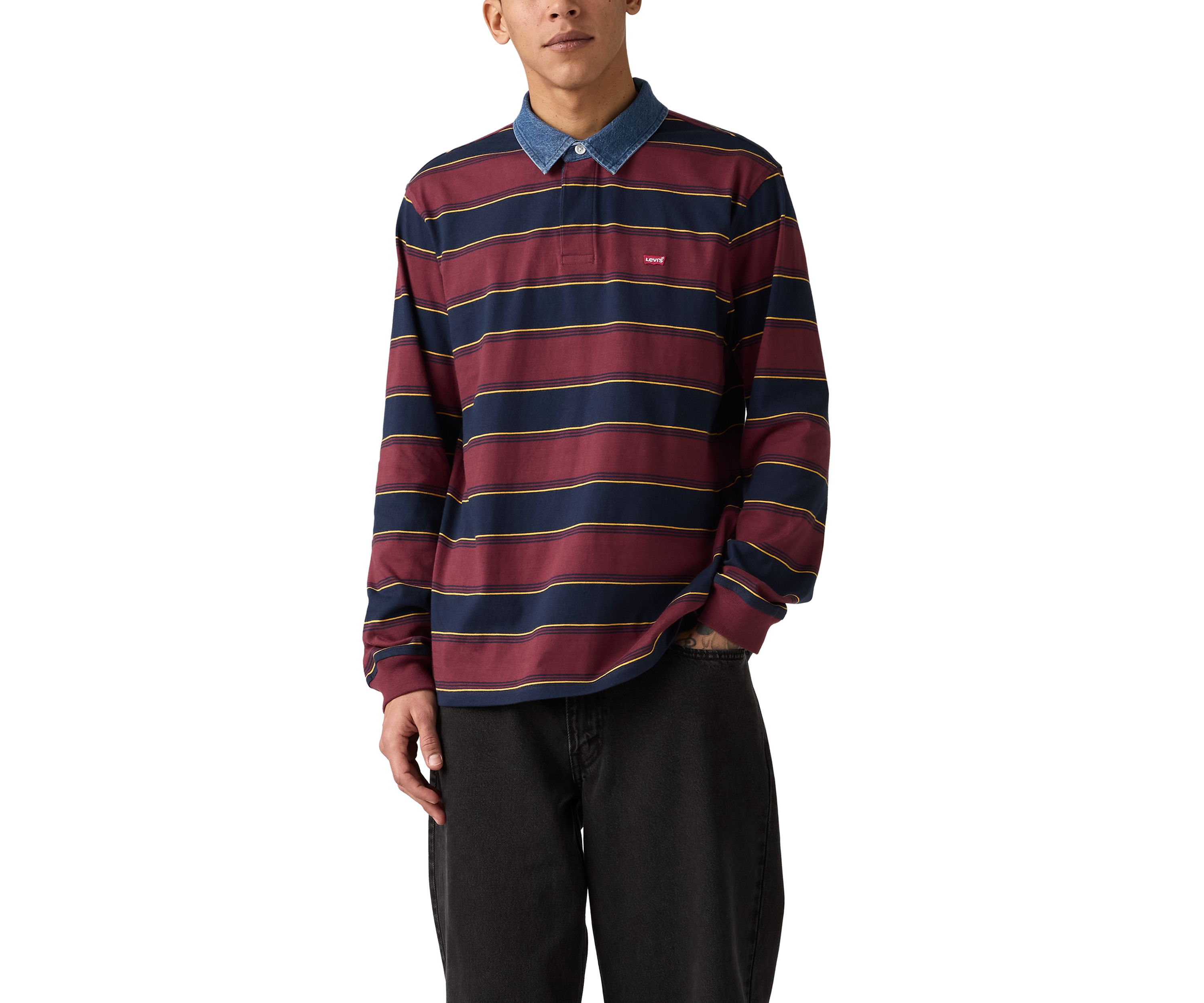 Indigo Stripe Tawny Polo Shirt