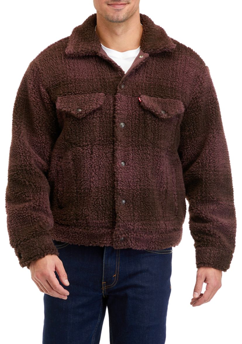 Tyrone Huckleberry Cozy Sherpa Trucker Jacket