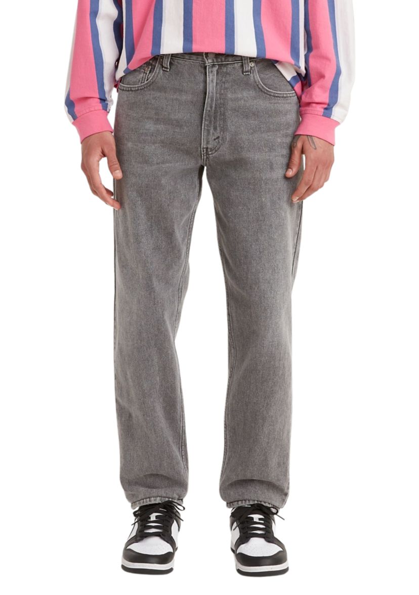 Gray Worn Relaxed Jeans