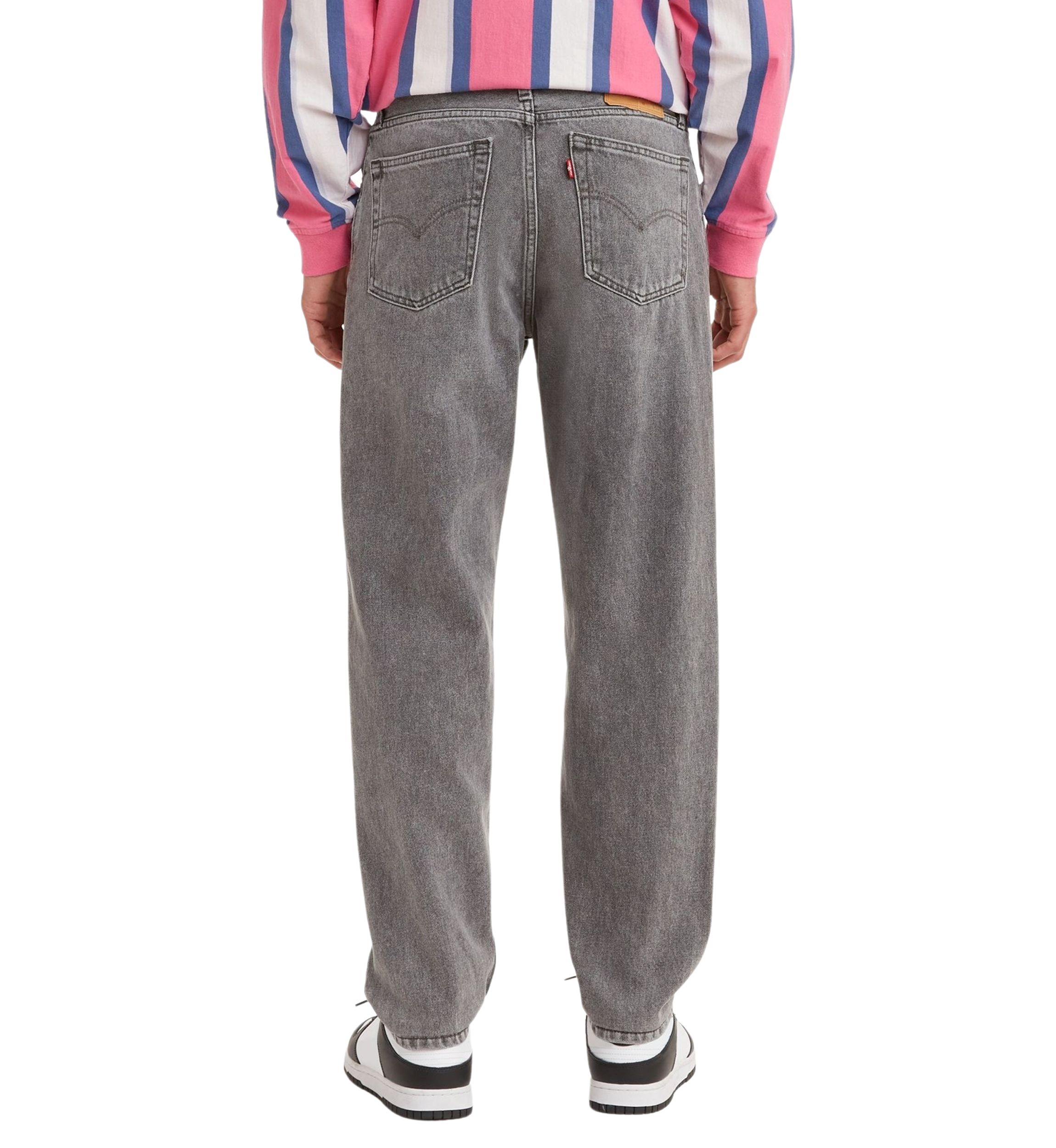 Gray Worn Relaxed Jeans