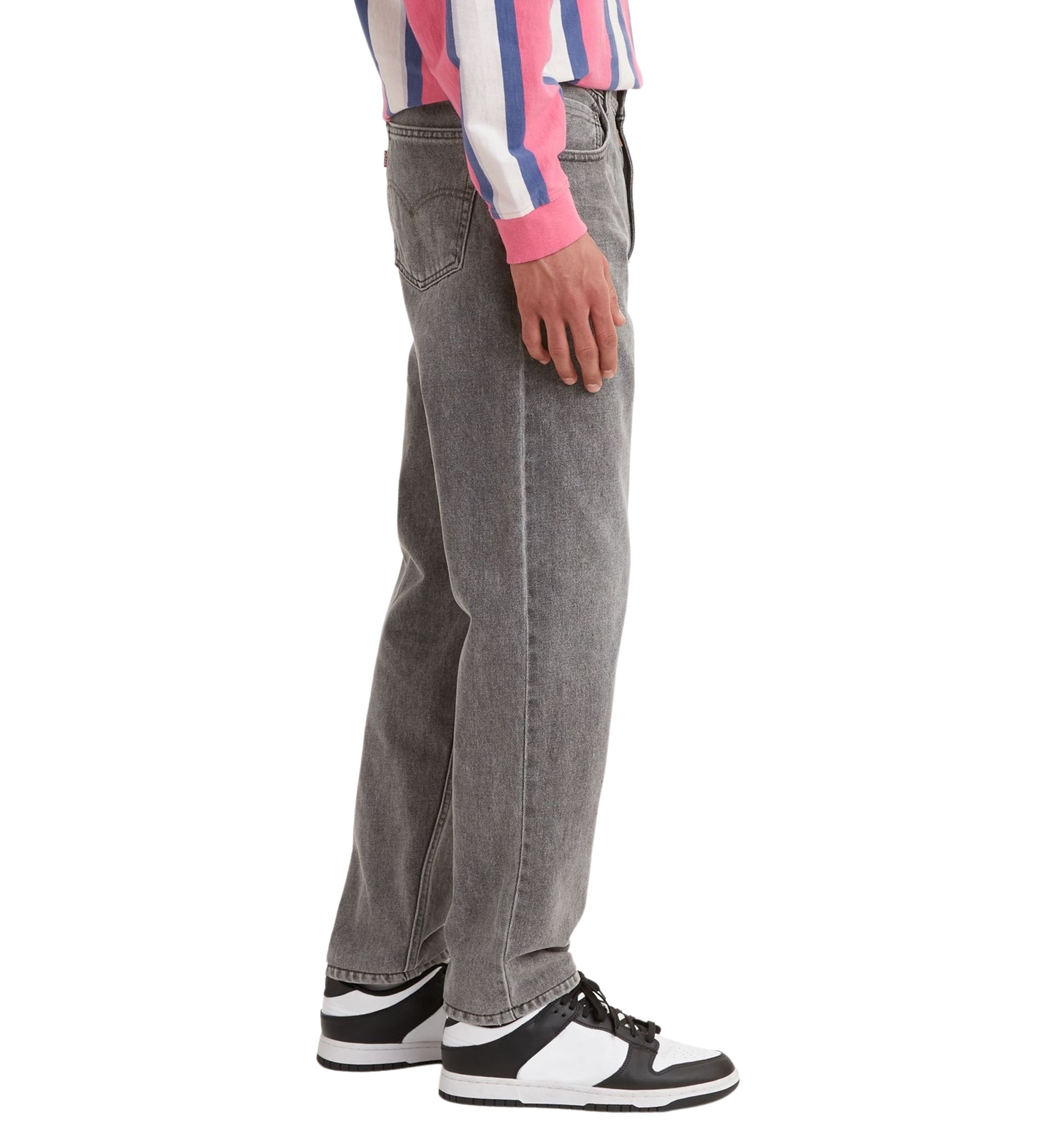 Gray Worn Relaxed Jeans