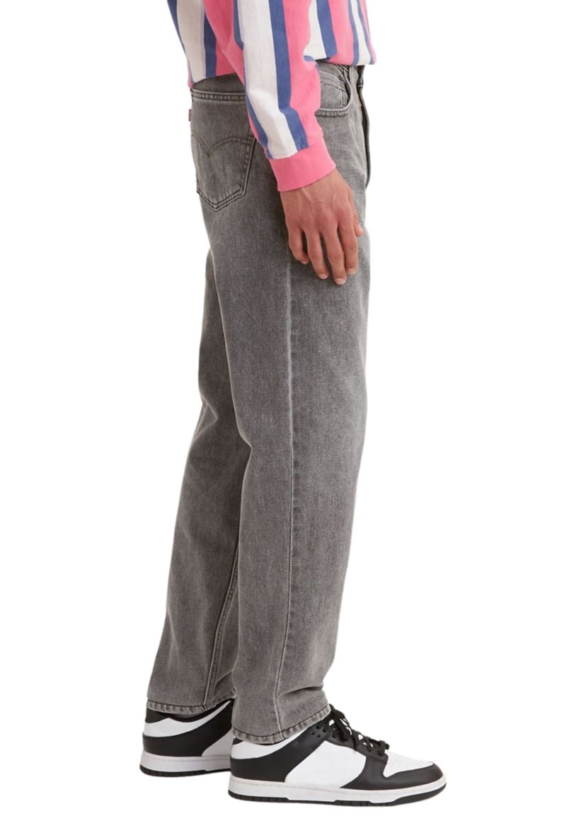 Gray Worn Relaxed Jeans