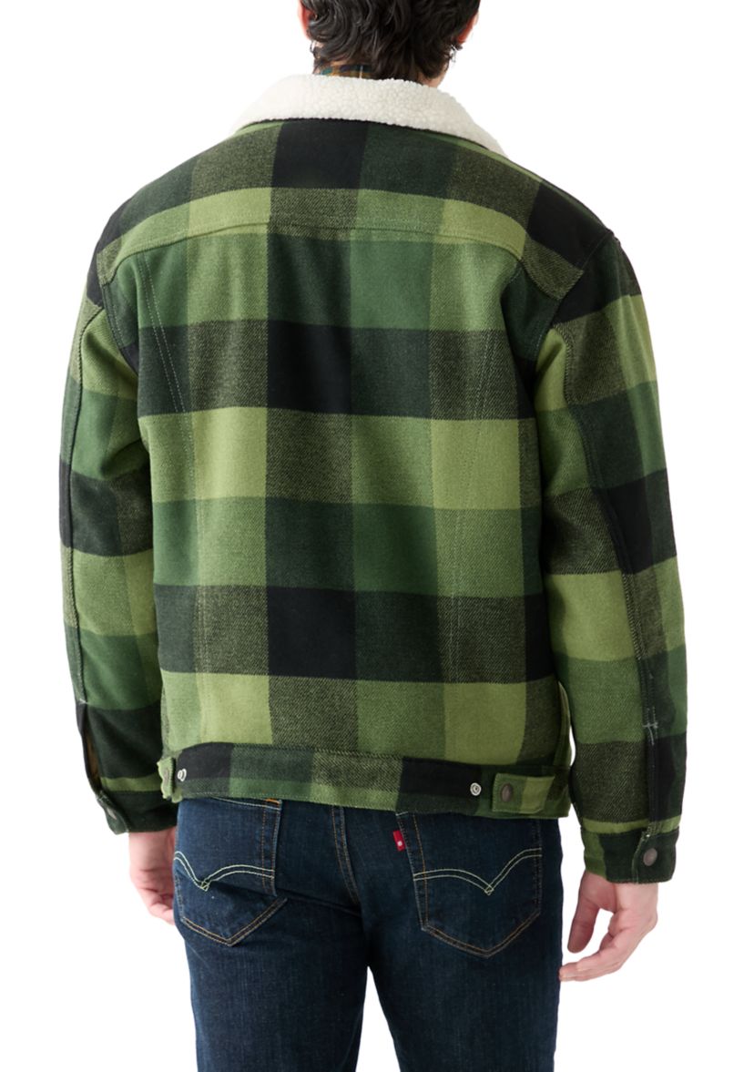 Levi's® Green Plaid Type III Sherpa Trucker Jacket | Belk