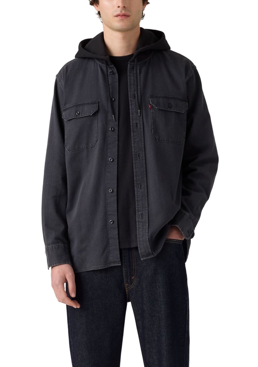 Abner Washed Black Button Down Shirt 