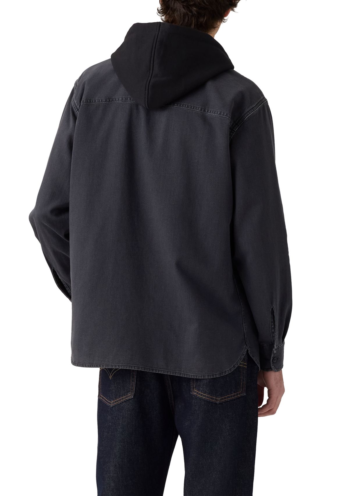 Abner Washed Black Button Down Shirt 