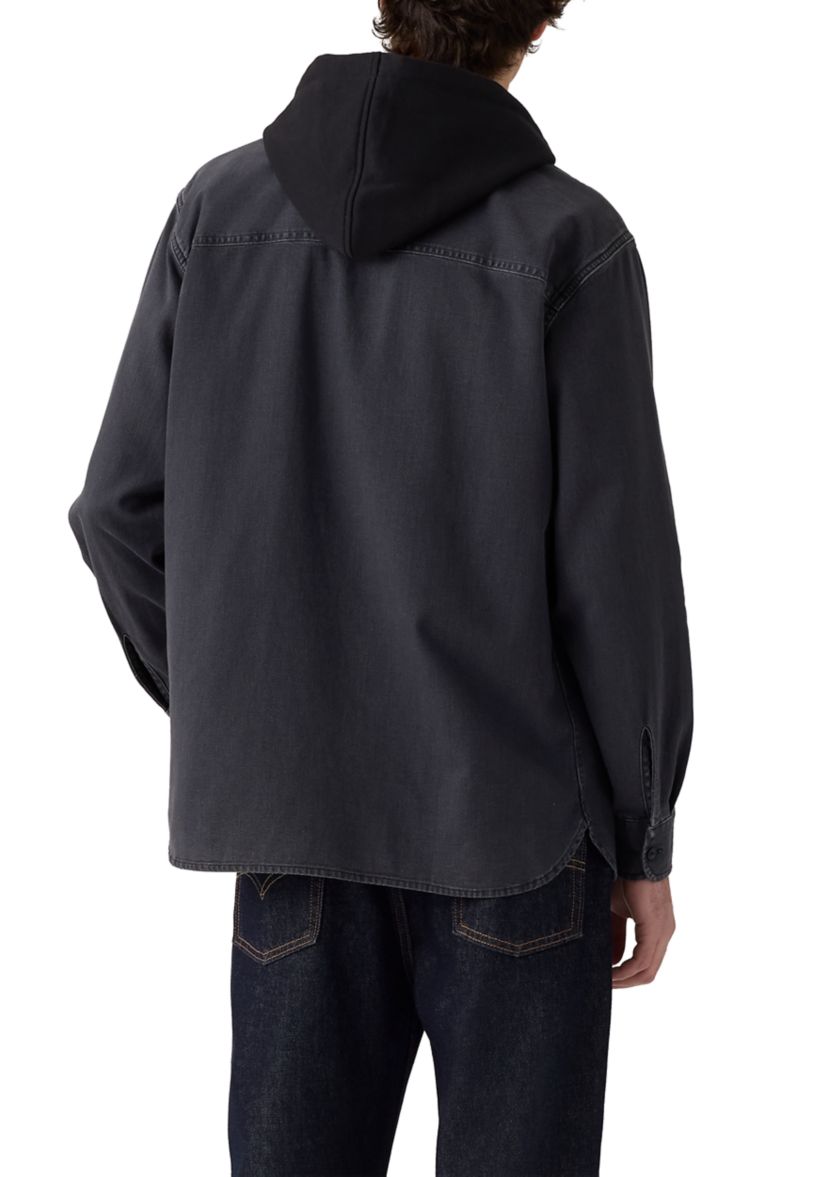 Abner Washed Black Button Down Shirt 