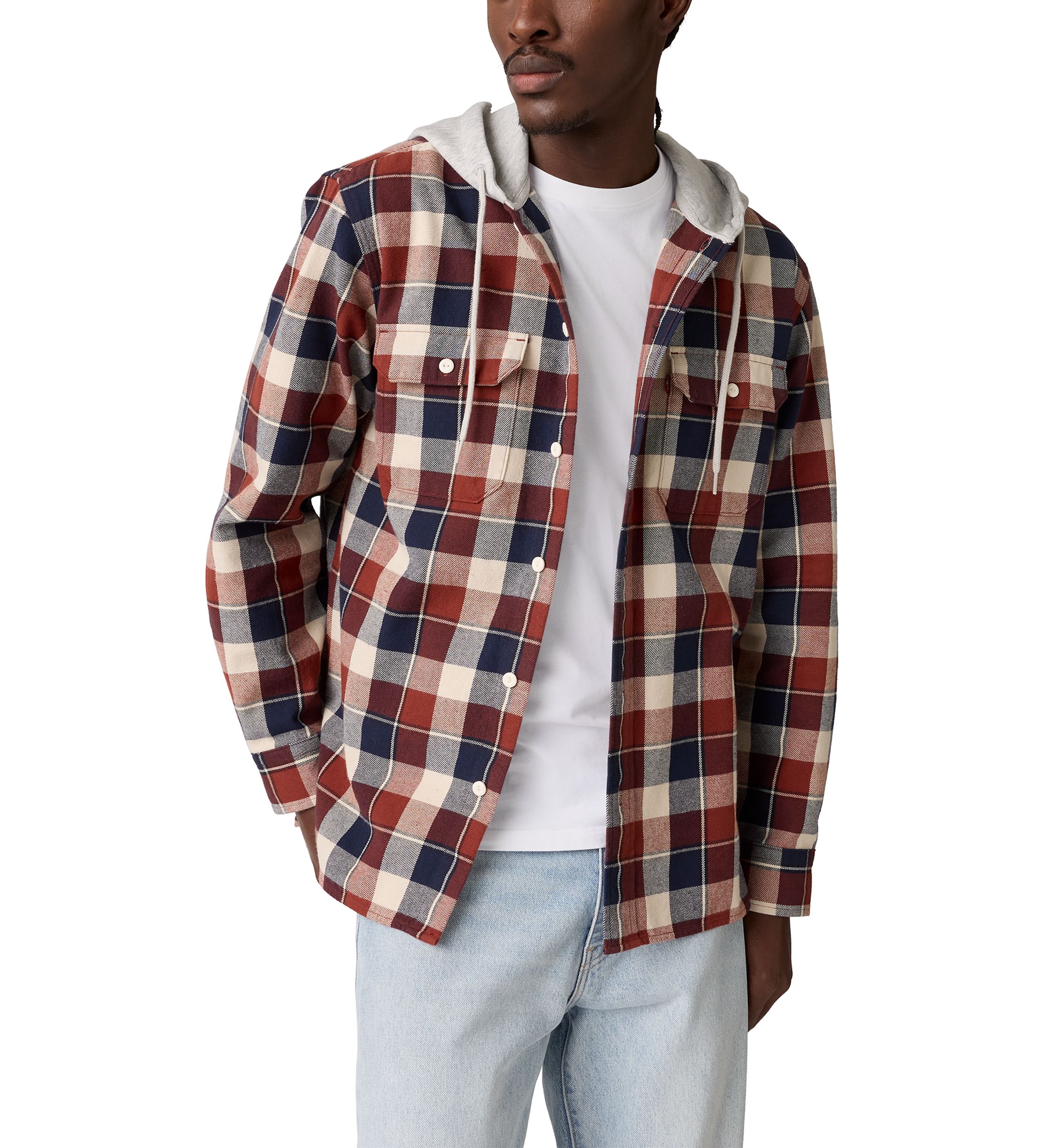 Reeve Plaid Russet Button Down Shirt 