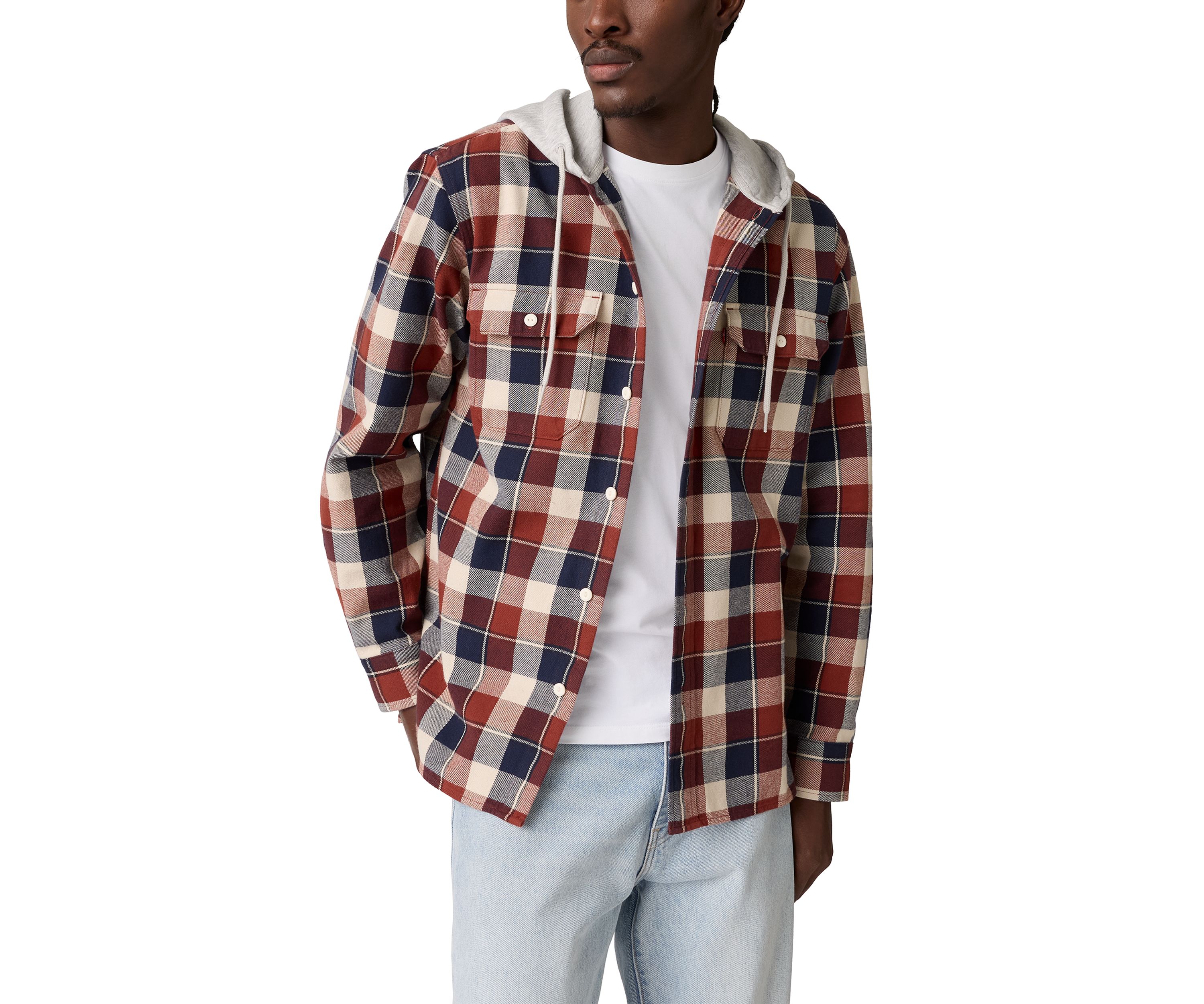 Reeve Plaid Russet Button Down Shirt 