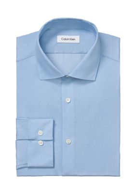 Calvin Klein Men's Big & Tall Steel+ Slim Fit Stretch Wrinkle Free Dress Shirt, 20 34/35
