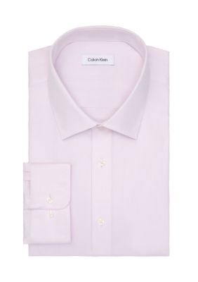 Calvin Klein Men's Big & Tall Steel+ Stretch Dress Shirt, Pink, 20 34/35