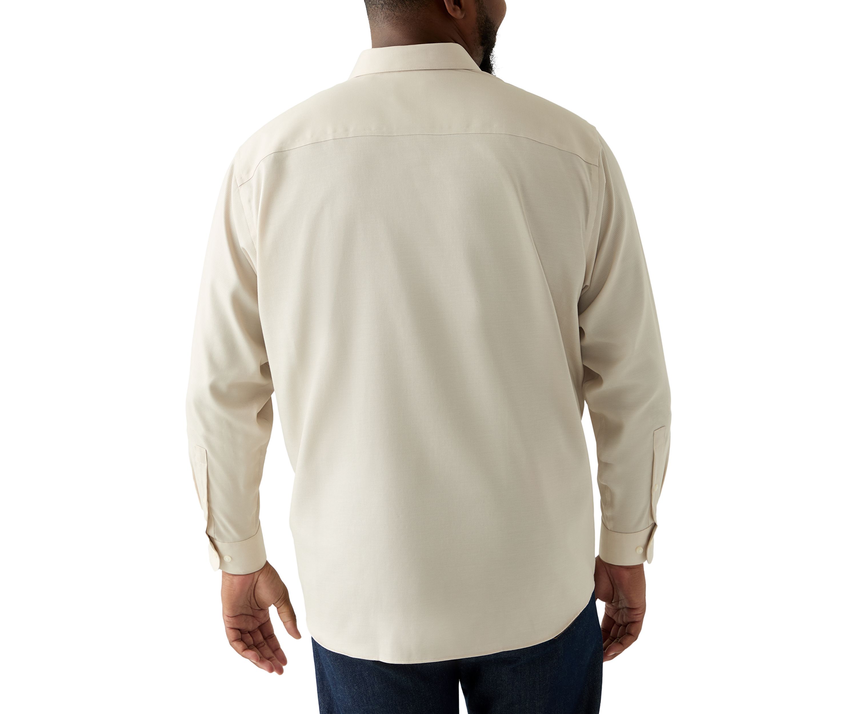 Mens Big Steel+ Stretch Wrinkle Free Dress Shirt