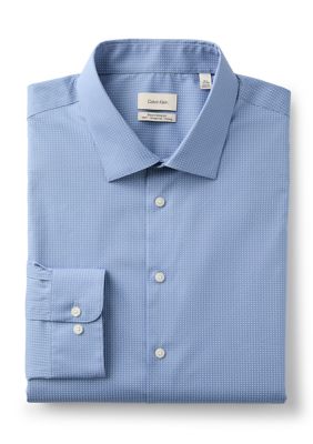 Calvin Klein Men's Big & Tall Printed Steel Stretch Shirt