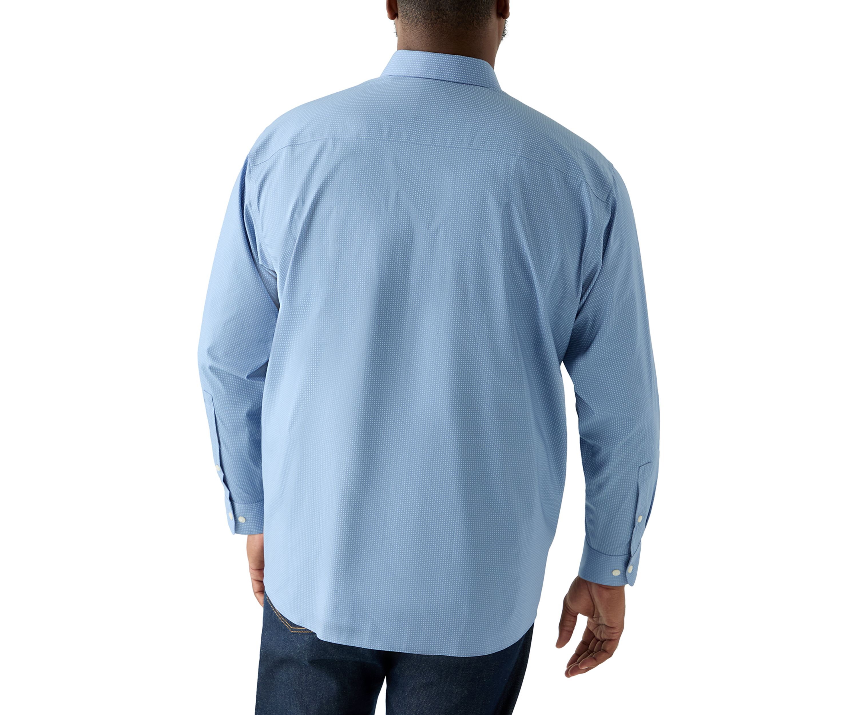 Big & Tall Printed Steel Stretch Shirt