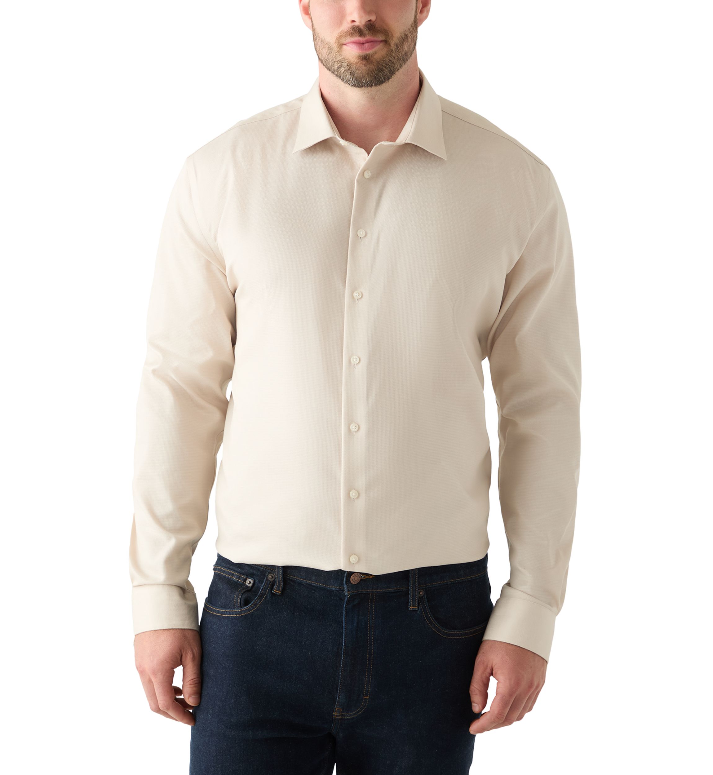 Mens Tall Steel+ Stretch Wrinkle Free Dress Shirt 