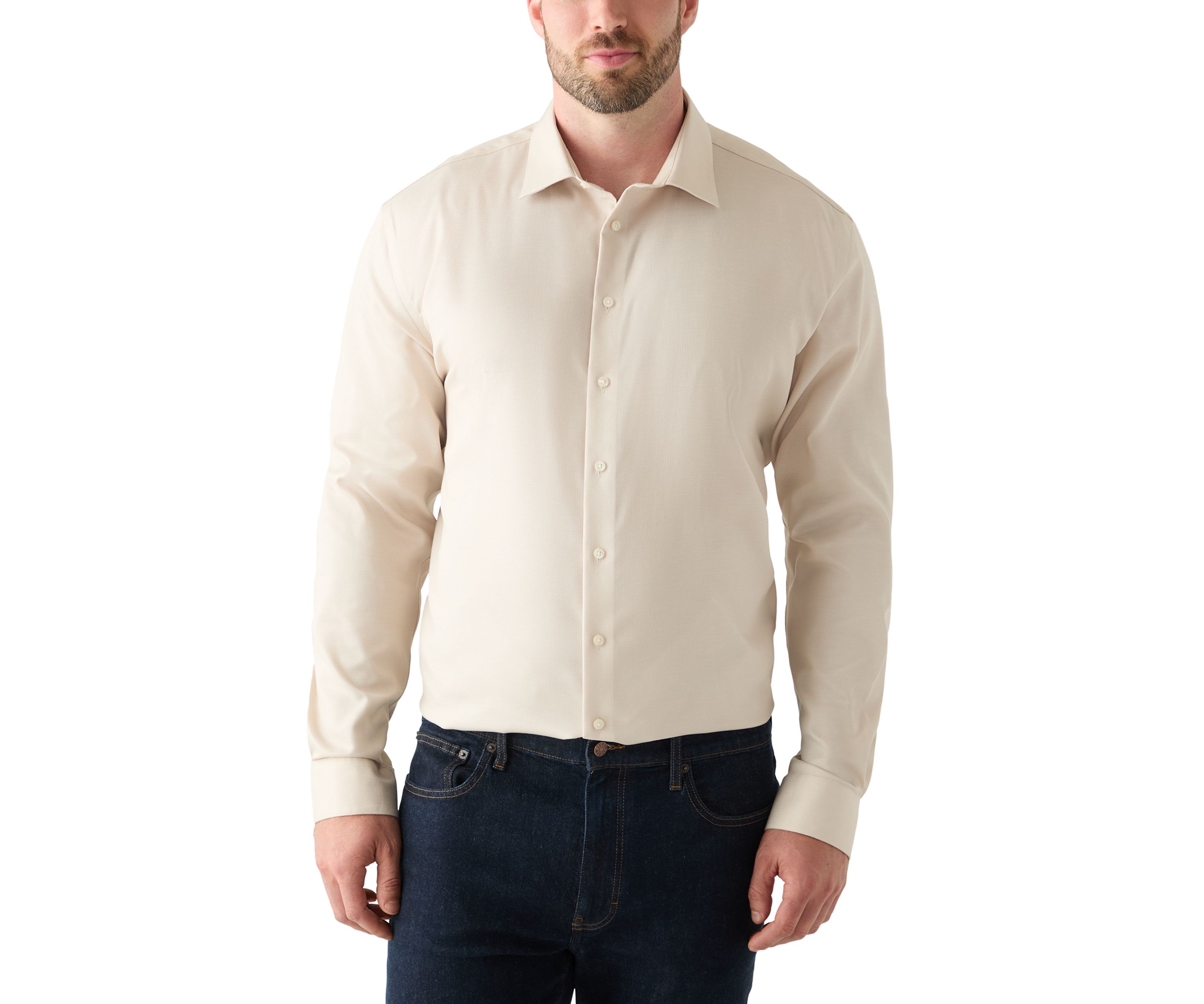 Mens Tall Steel+ Stretch Wrinkle Free Dress Shirt 