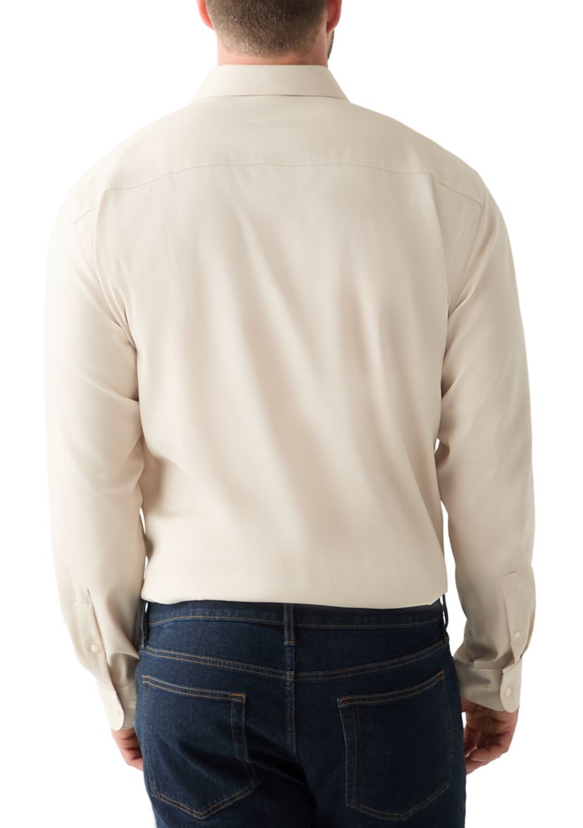 Mens Tall Steel+ Stretch Wrinkle Free Dress Shirt 