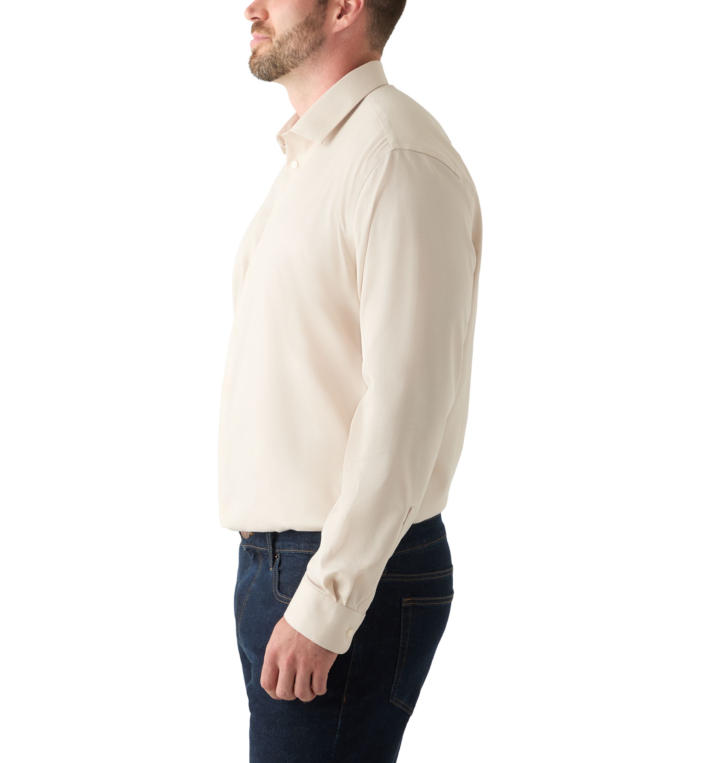 Mens Tall Steel+ Stretch Wrinkle Free Dress Shirt 
